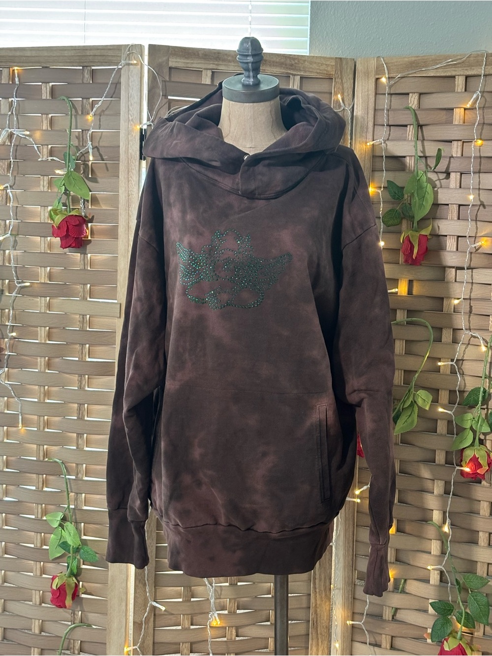 Brown tie dye BOYSLIE oversized hoodie